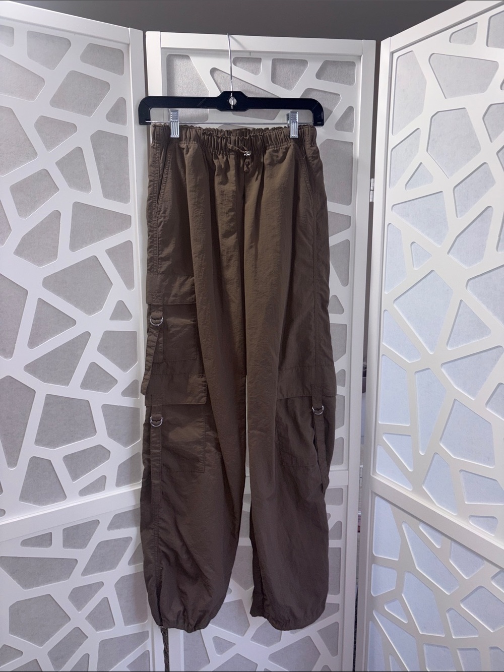 Love Tree Brown Cargo-Style Joggers